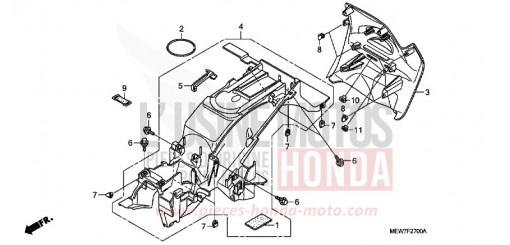 REAR FENDER NT700VA8 de 2008